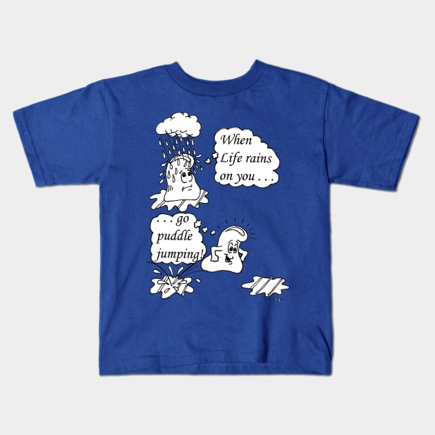 Puddle Jumping Kids T-Shirt by ThymThoughts